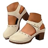 YAVSDN Closed Toe Heels for Women Block Chunky Heel...