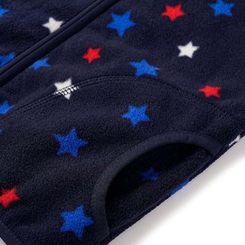 Image of Toddler Boys Girls Fleece Jacket Lightweight Fall Spring 2-12 Years | Soft Anti-Pilling Fleece, Easy Zip-Up, Hand-Warm Pockets, Windproof Stand Collar, Wear Alone or as Layer, Ideal for School