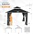 HAPPATIO 12'x12' Hardtop Aluminum Gazebo Outdoor, Double Galvanized Steel Roof Canopy with Aluminum Frame, Curtains and Netting for Patio, Backyard, Deck, Lawn, Easy Assembly (Grey)