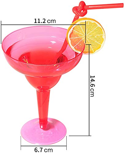 Supernal 36Pcs Plastic Margarita Glasses,12Oz Neon Disposable Cocktail Cups thumb #5