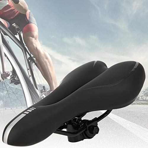 Assento de bicicleta, design oco Sela de bicicleta respirável, confortável com absorção de choque pa