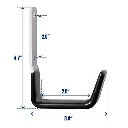 Geewatom Heavy Duty Steel Garage Hooks,Garage Storage Utility Hooks,Anti-Slip Garage Hooks,Garage Garden Tool Organizer,Steel Wall Mount Hooks thumb #1