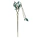 Produktbild Haarstab Haarnadel Strass Haarschmuck Hairpin Hair Stick Vintage Schupostift Blume Haarnadel Bunten Strass-Haarstock # 10 - Blatt