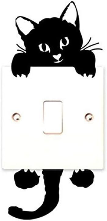 LyantherSwitch Cat Wall Stickers Light Switch Decor Decals
