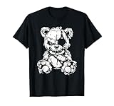 Horror Teddy Bear T-Shirt, Small, Black