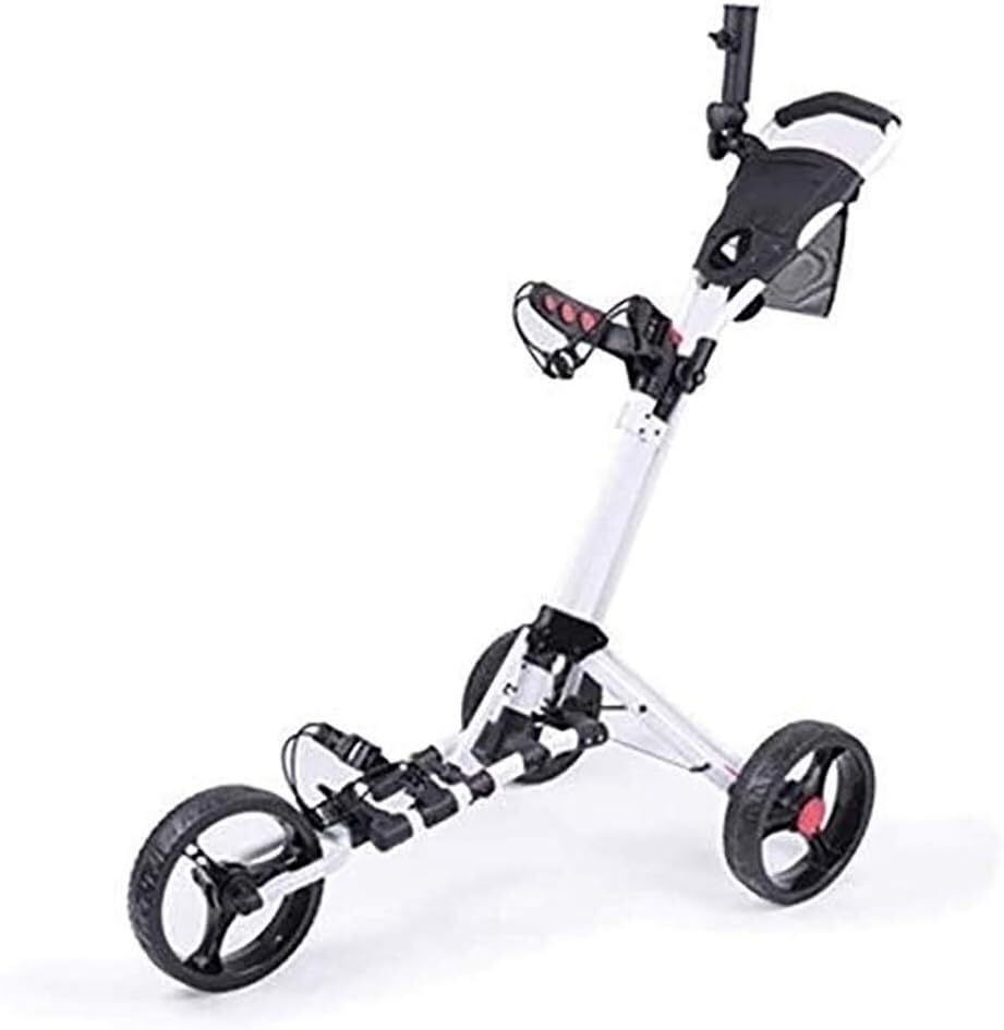 Carrello da Golf Carrello da Golf Push Pull a 3 Ruote, Carrello Compatto da Tirare, Carrello da Golf Pieghevole con portaombrelli