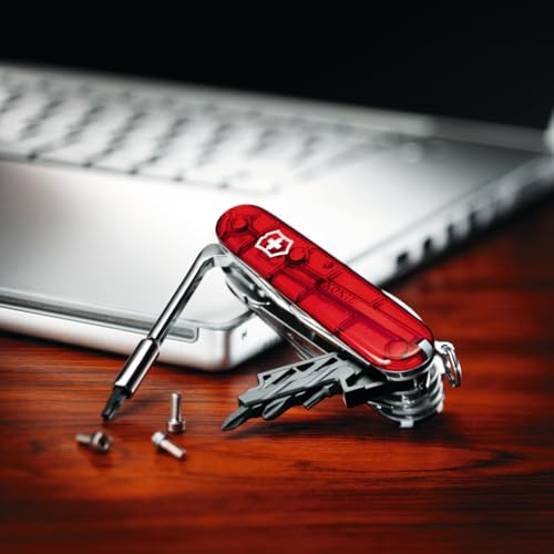 Victorinox Cyber Tool M 32 Functions Swiss Army Medium Pocket Knife with Fold-Out Bit Case, Ruby