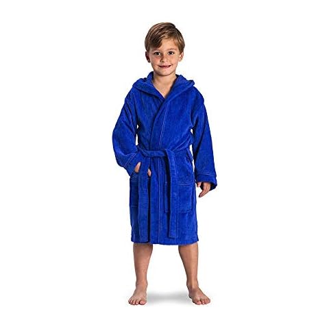 Children's Hooded Bathrobe in Royal Blue Cover