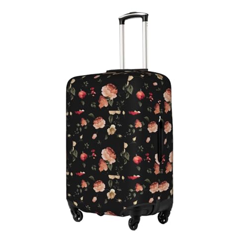 Flowers (2) print Luggage cover, suitcase protector, elasticated protective sleeve, fits 18-32 inch suitcases2