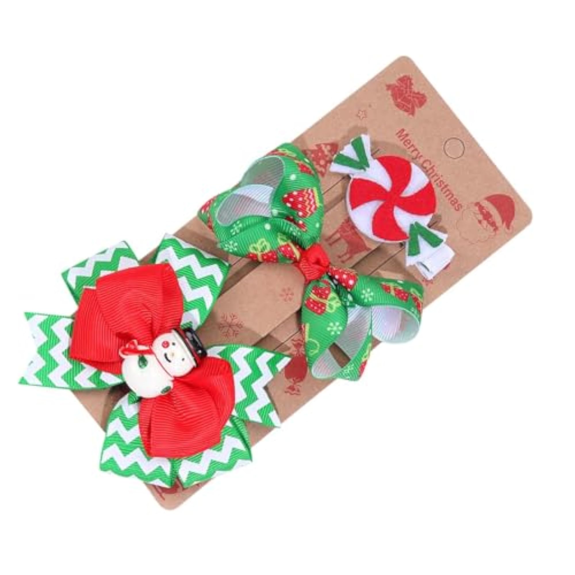 3pc Christmas Hair Clips for Birthday & Party Style