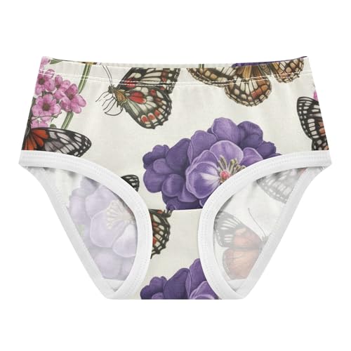 Print Toddler Girls Underwear 2t Cotton Cute Panties Girl Flower Butterfly Beige Briefs Girls Undies