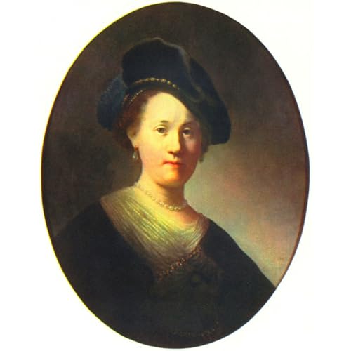 Rembrandt Portrait d'une jeune femme pour grand mur de salon chic