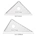 Coopay Large Triangle Ruler Set Square, 30/60 and 45/90 Degrees, Circular Hollow