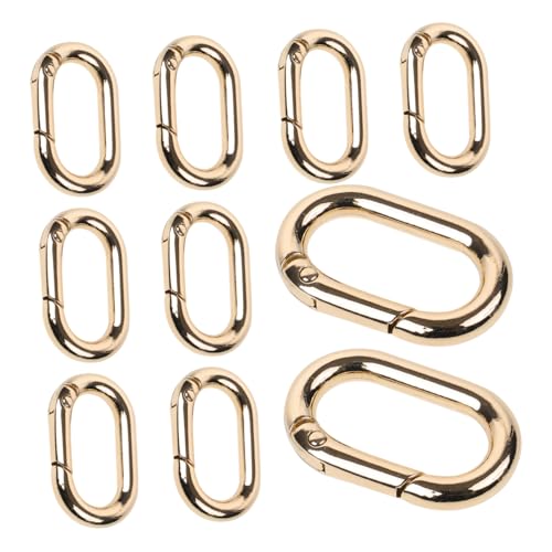 Beatifufu Cute Carabiner Clip Set 10pcs Spring Snap Clip for Handbag Keyring Daily Use