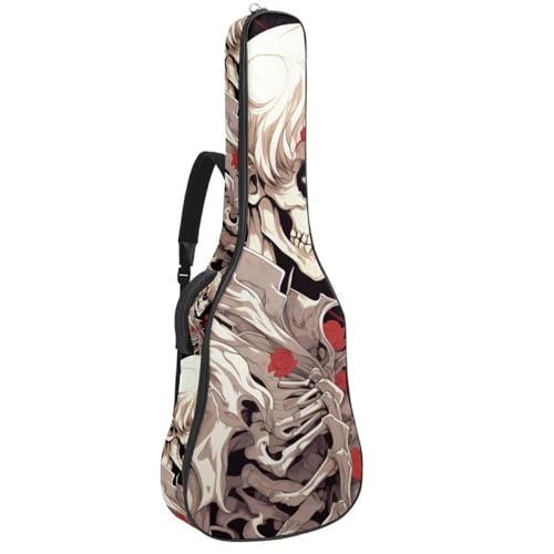 Housse de guitare acoustique à motif crâne pour transporter votre musique