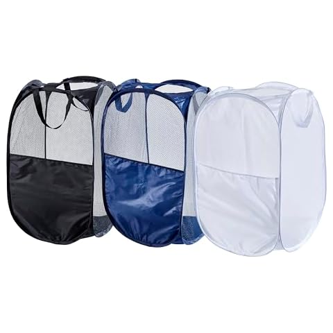 WEBEASY Foldable Laundry Basket Pack of 3 Cover