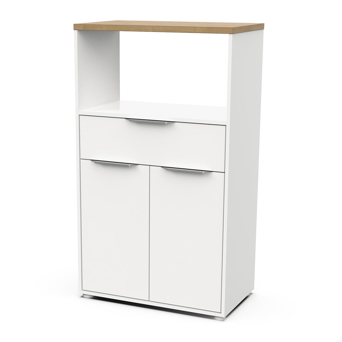 Demeyere Mobile a Microonde, Bianco & Rovere, 70 x 123 x 40 cm