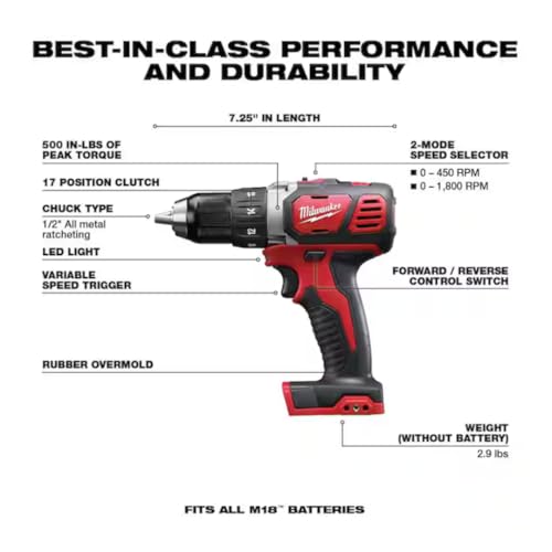 Milwaukee 2691-22 18-Volt Compact Drill and Impact Driver Combo Kit thumbnail 4