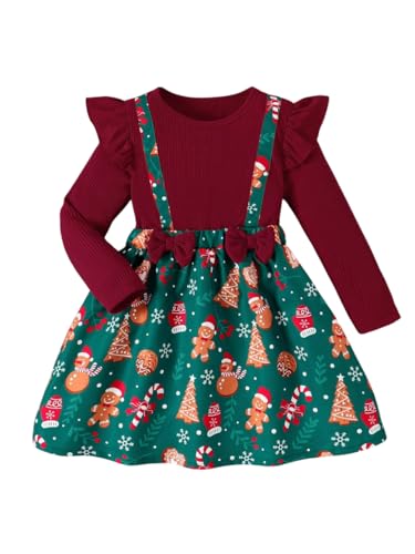 Image of TAGAS Dress for Girls II Baby Girl Dress|| Frock Girls Infants Casual wear for Kids Dresses and Jump Suite Round Neck Full Sleeve Dress for Girls
