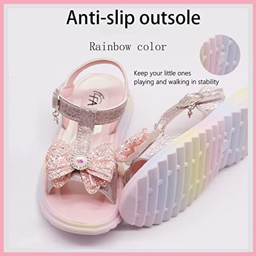 Elcssuy Girl Princess Sandals Toddler Girl Sequins Cute Sandals For Little Big Kids Pink Size 2 #TOP4