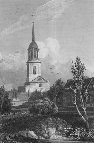 Cuadro de lienzo de Chiesa di Shoreditch de John Preston Neale para dar vida a paredes vacias