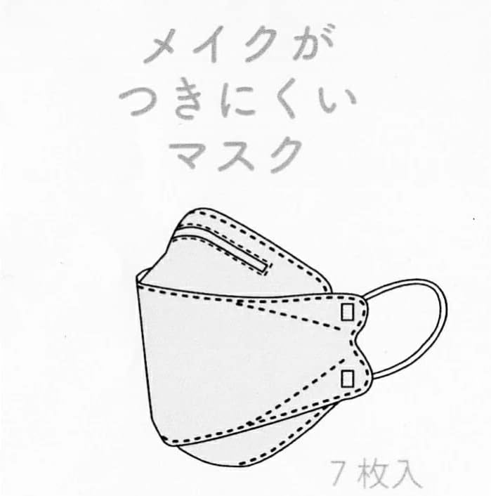 [エーエヌエス] クール Cool メイクがつきにくいマスク 3D 生地屋さんのマスク 立体型冷感マスク 7枚入り 4重構造 花粉 飛沫対策 ハウスダスト 2層の高機能フィルター 小泉ライフテックス