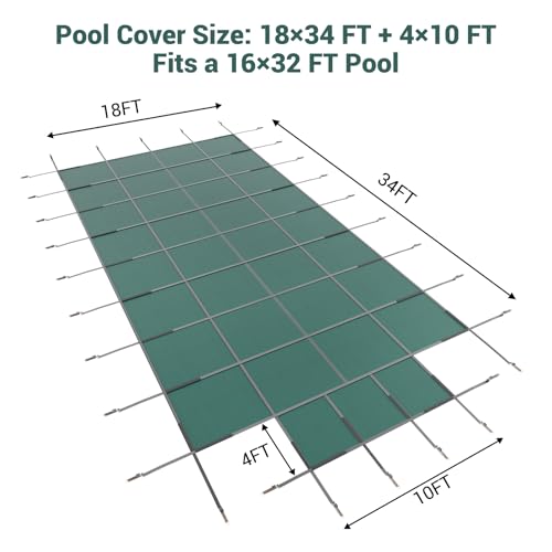 Garveelife NIZIEJ2TT-JFEJIJ63AVRWW9BI Inground Pool Safety Cover 16X32 Rectangle thumb #6