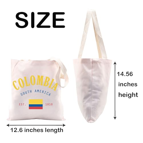 Bolso tote divertido con bandera colombiana, regalo y recuerdo de Colombia, Sudamérica, Est. 1810 miniatura 4