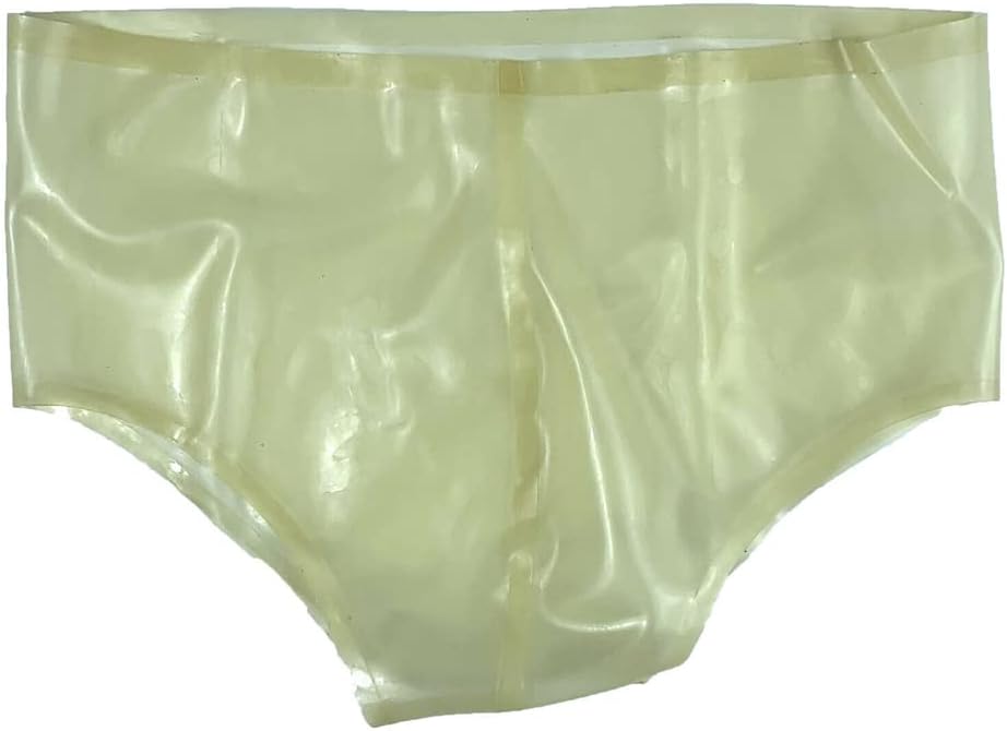 Men Latex Boxer Briefs Underwear Translucent Shorts Tight Underwear for Bodysuit