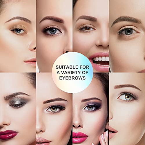 Eyebrow Stamp Stencil Kit, Professional Waterproof Long Lasting Buildable Eyebrow Powder Stamp Makeup Tools With 10 Styles Reusable Eyebrow Stencils, 2 Eyebrow Pen Brushes (With Eyebrow Knife, Medium Brown) #TOP4