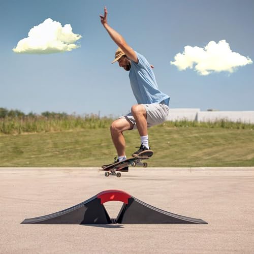 ELEVATE OUTDOOR Polypropylene Wave Skateboard Ramp Set for Scooters, BMX Bikes and RC Cars - 600 lb. Maximum Weight Capacity