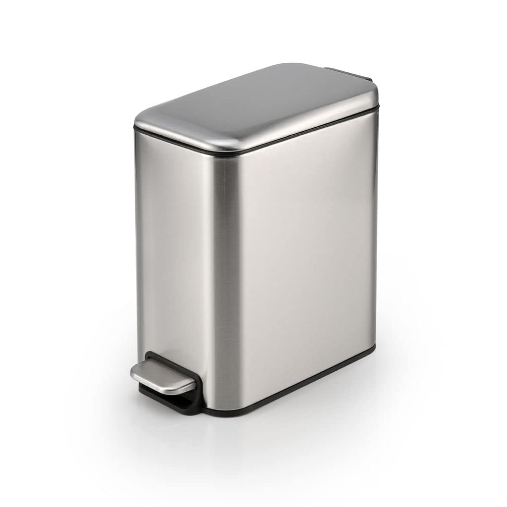 Poubelle de cuisine compacte anti-odeur avec pédale silencieuse