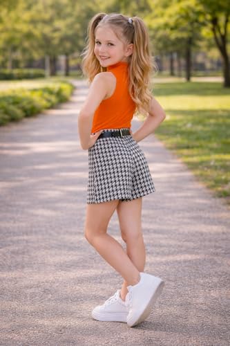 Image of Girl's Solid Cotton Blend Style Top and Shorts Set