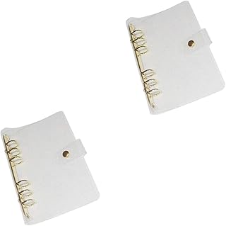 Ciieeo 2 Peças Fichário Transparente A5 Fichário 6 Fichário Pvc Recarregável Notebook Shell Planejador Fichário Fichário De Negócios Fichário Fino Fichário De Escritório Grande Adesivo