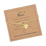 Tyebiva Regalo para mamá, oro y plata, colgante de corazón, pulsera de nudo para mujer, religiosa, cristiana, madre, aniversario, cadena de serpiente, accesorios de moda, 7, Metal, Sin piedra preciosa