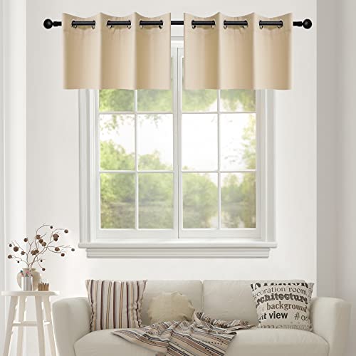 YGO Room Darkening Small Window Curtains Elegant Home Decorative Blackout
