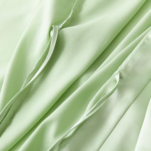 Image of Crystal Dew 2 Pcs Mother of the Bride Groom Robe with Lace Trim Embroidery Bridal Satin Kimono Robes for Wedding Day