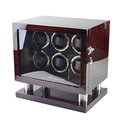 MZPWJD Uhrenbeweger Automatischer Uhrenbeweger LED-Beleuchtung 6 Rotationsmodi und leiser Motor für 6 Uhren (Farbe: C, Größe: 33 x 23 x 32,5 cm) Cover