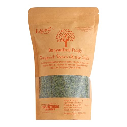 BanyanTree Foods feuilles de fenugrec séchées (Prime Kasuri Methi) 70g
