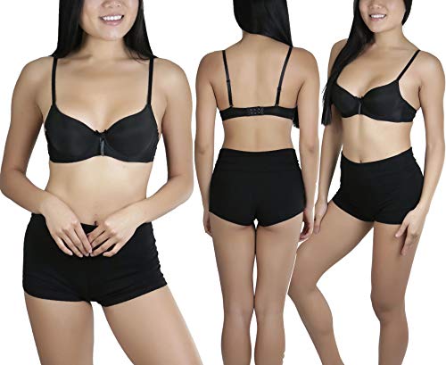 Tobeinstyle Girl's Junior Pack Of 6 Wired A Cup T-Shirt Bras With Adjustable Convertible Straps - Basic - 30A #TOP4