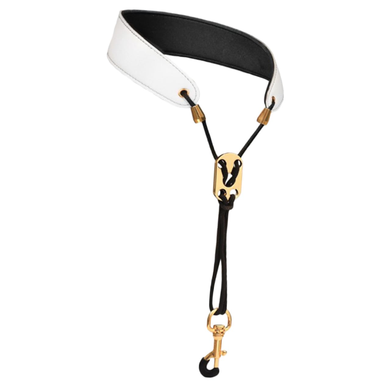 CIMAXIC Saxophone Neck Strap Leather Strap for Alto Tenor Saxophones Ergonomic Reduce Neck Pressure Comfortable Sax Harness for Musicians Durable Easy