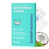 SmileFreshness Teeth Whitening Strips, 14-Day Treatments Clinically Proven for Visible & Affordable Teeth Whitening, Enamel Care Whitening, Reduced Sensitivity Formula, Coconut.