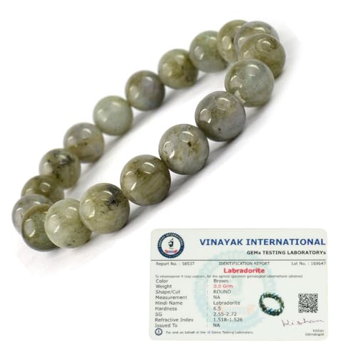 Image of Reiki Crystal Products Certified Natural Crystal Stone Round 10 mm Beads Bracelet for Men & Women | Reiki Charged Gemstone Jewellery Bracelet | Multiple Stone Variants Available
