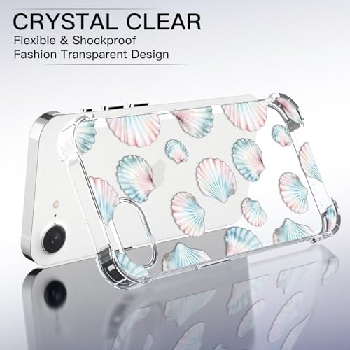 Coque iPhone 16e coquillage transparente et souple motif océan d'été - 4