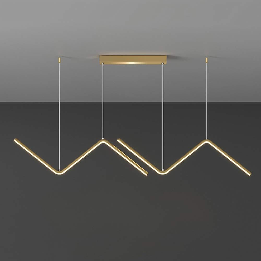 Chandelier led island lights suspension linéaire de plafond noire moderne pour salle à manger