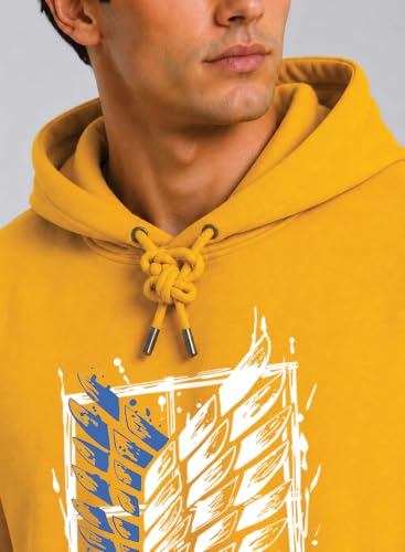 Image of ADRO Mens Abstract Graphic Hoodie | 320 GSM Cotton Poly Fleece | Regular Fit Contemporary Artistic Sweatshirt for Winter & Streetwear