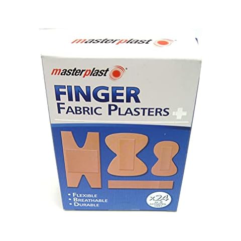 Fabric Plasters Finger Plasters Fabric Bandage First Aid Plaster Strip x 24 Cover