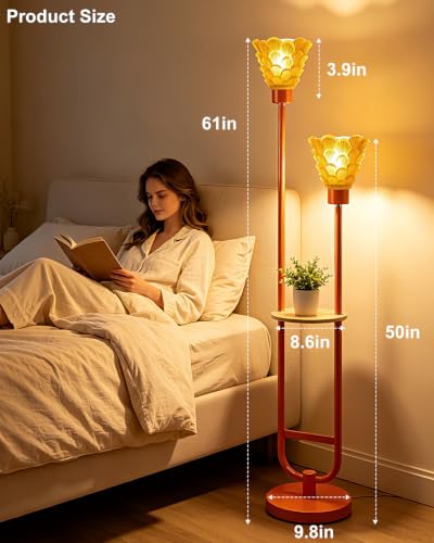 Image of Lightdot Globe Floor Lamp with LED Bulbs Included, Dimmable Floor Lamps,Unique Modern Standing Tall Lamp for Bedroom Living Room /Sofa Beside /Corner Decor-Gold