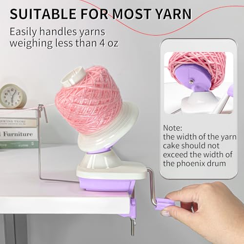 Image of SPEENSUN Yarn Winder, 3.5 OZ Easy-to-Install and Efficiently Yarn Spinner with Lower Noise, Robust ABS Material Ball Winder for Crochet and Knitting Lover for Yarns Below Size 5