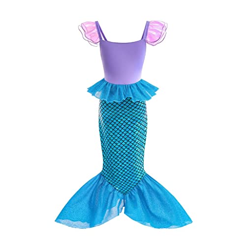 Disfraz princesa sirena brillante para niñas 3T miniatura 2